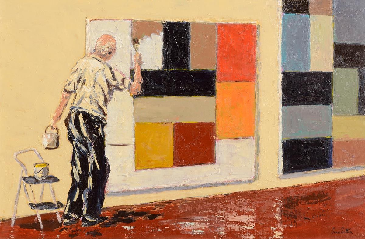 Ivan Sutton, Homage to Sean Scully's Painting Wall of Light at Morgan O'Driscoll Art Auctions
