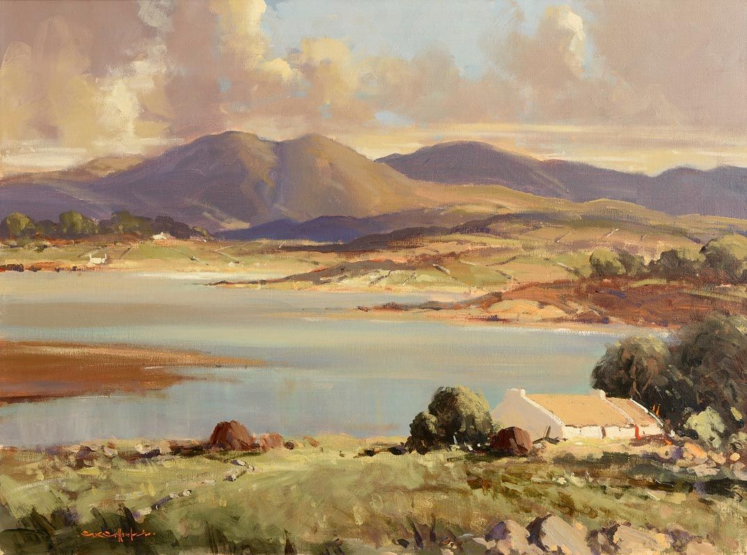 George Gillespie, Coastal Landscape with Cottage, Connemara at Morgan O'Driscoll Art Auctions