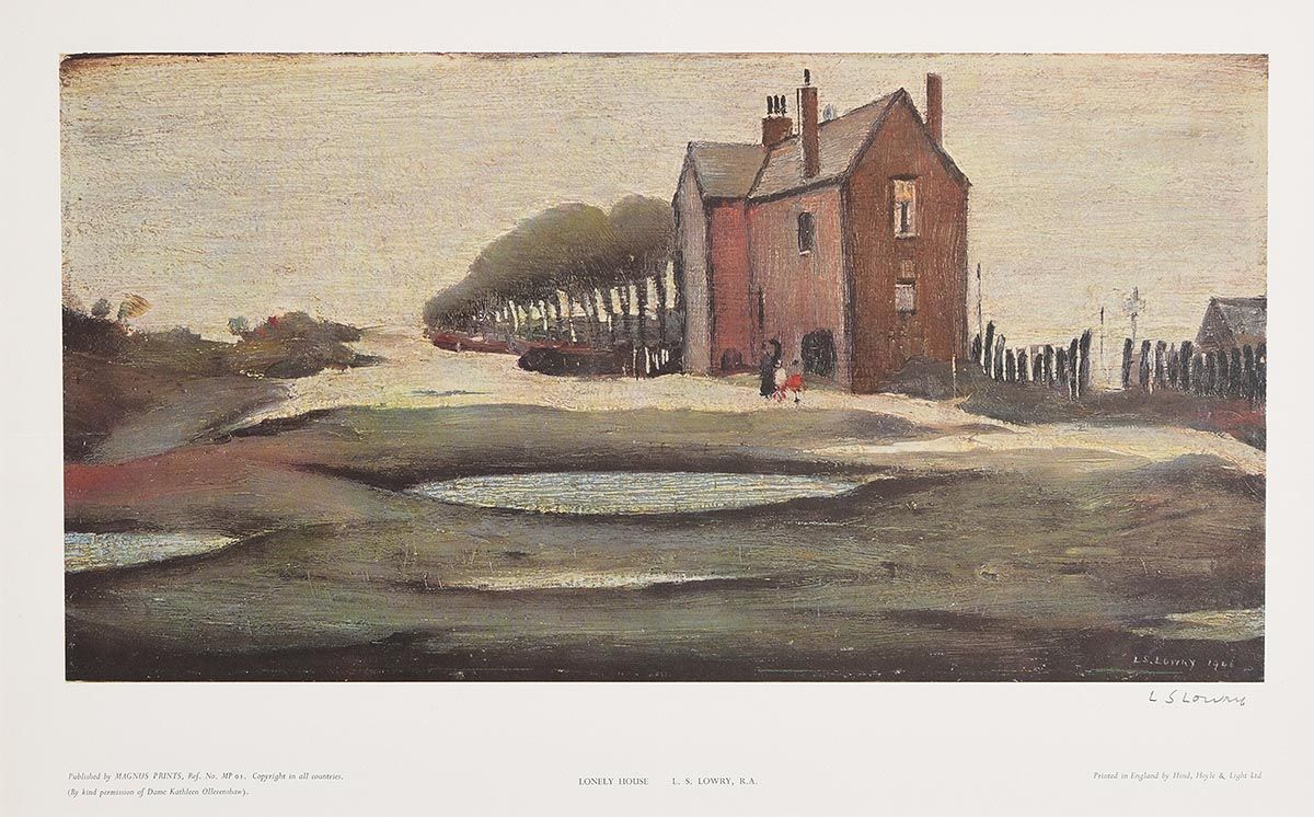 L.S. Lowry, Lonely House at Morgan O'Driscoll Art Auctions