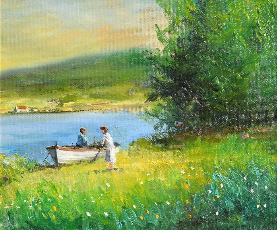 Norman J. McCaig, Beside the Lake at Morgan O'Driscoll Art Auctions