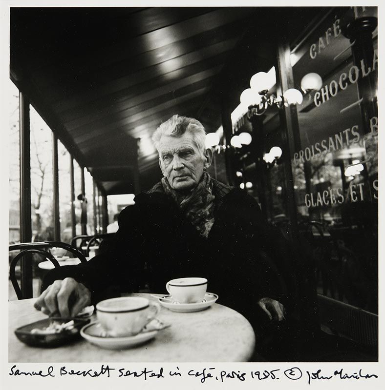 John Minihan, Samuel Beckett Seated in Cafe, Paris (1985) at Morgan O'Driscoll Art Auctions