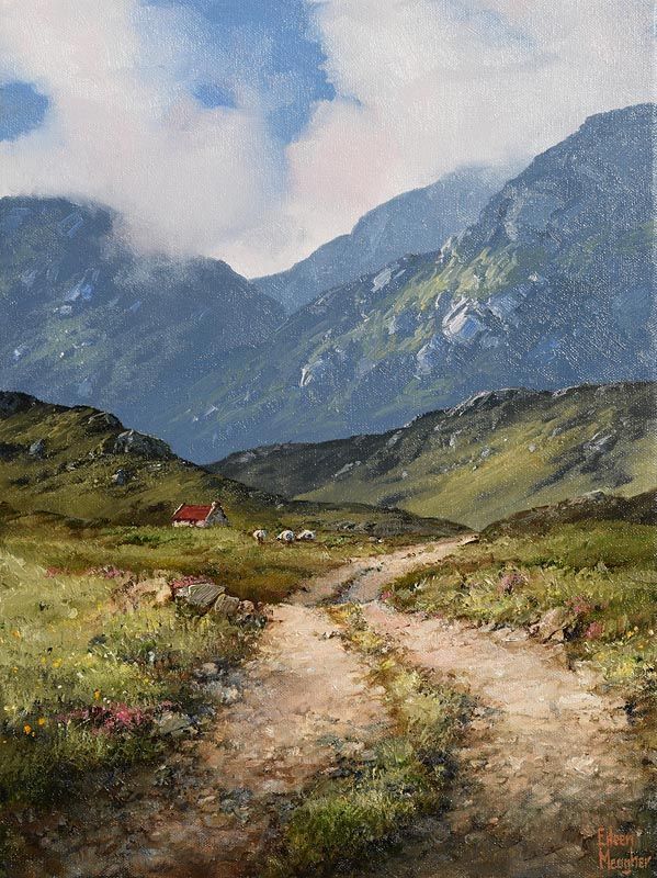 Eileen Meagher, Mountain Trail in the Twelve Bens, Connemara at Morgan O'Driscoll Art Auctions