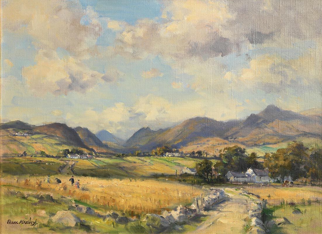 Frank McKelvey, Harvest Time in the Mournes at Morgan O'Driscoll Art Auctions