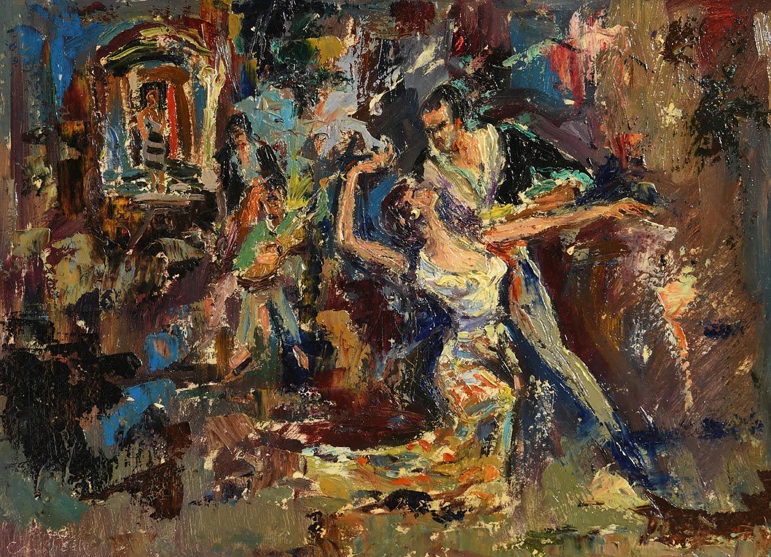 George Campbell, The Flamenco at Morgan O'Driscoll Art Auctions
