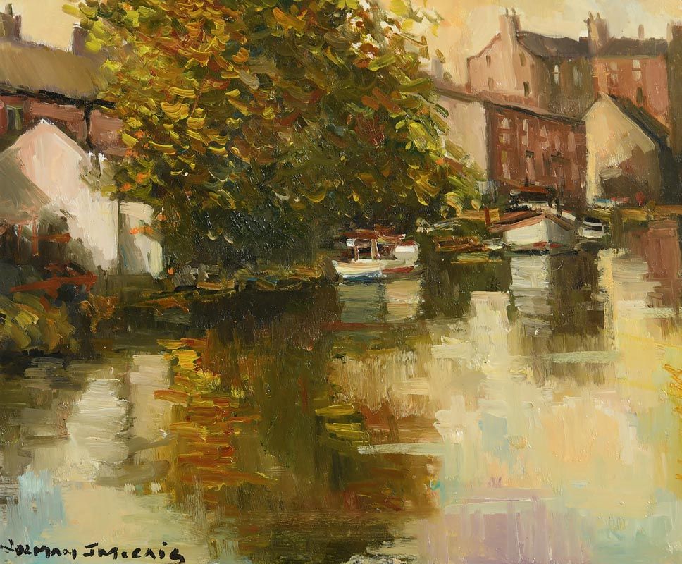 Norman J. McCaig, Grand Canal, Dublin at Morgan O'Driscoll Art Auctions