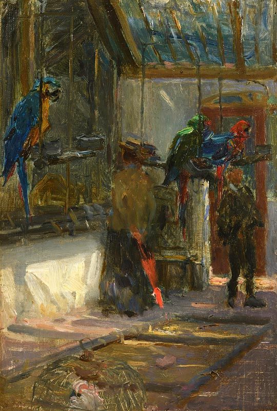 Walter Frederick Osborne, The Parrott House, Dublin Zoo (c.1890) at Morgan O'Driscoll Art Auctions
