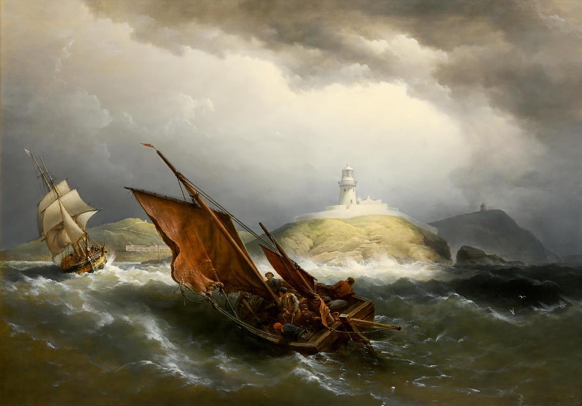 Richard Brydges Beechey, Entrance to Cork Harbour (1874-5) at Morgan O'Driscoll Art Auctions