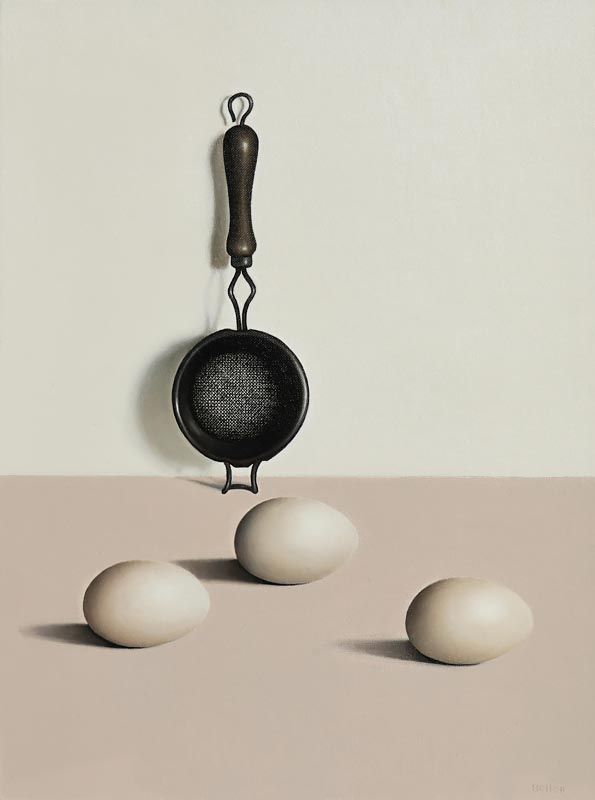 Liam Belton, Old Tea Strainer with Eggs (2008) at Morgan O'Driscoll Art Auctions