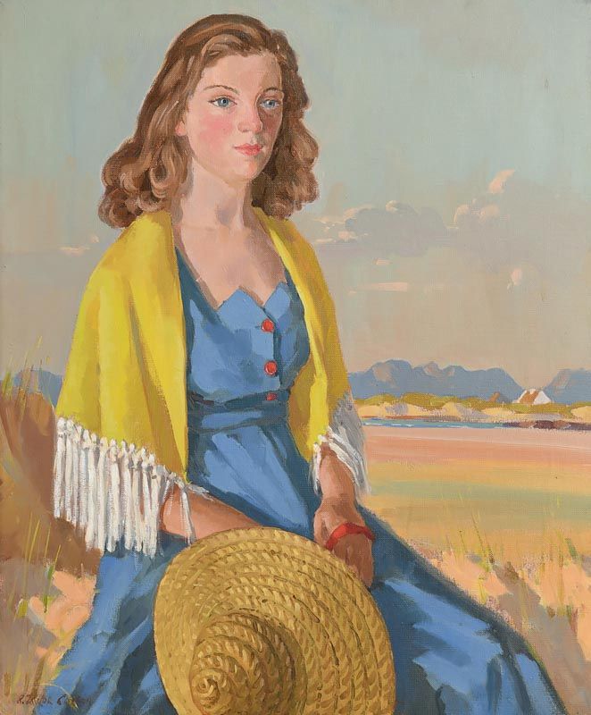 Robert Taylor Carson, Portrait of Mrs M. O'Callaghan at Morgan O'Driscoll Art Auctions