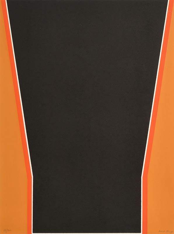 Cecil King, Abstract in Orange, Red and Black at Morgan O'Driscoll Art Auctions