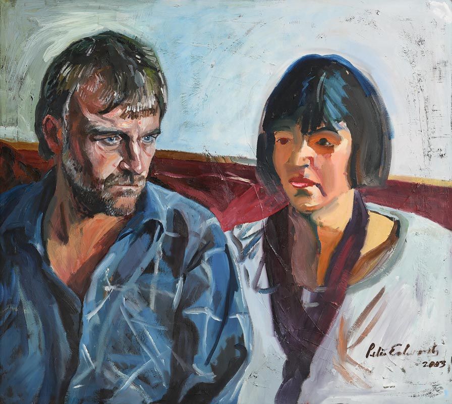 Peter Edwards, Portrait of Peter Reding with Deborah (2003) at Morgan O'Driscoll Art Auctions