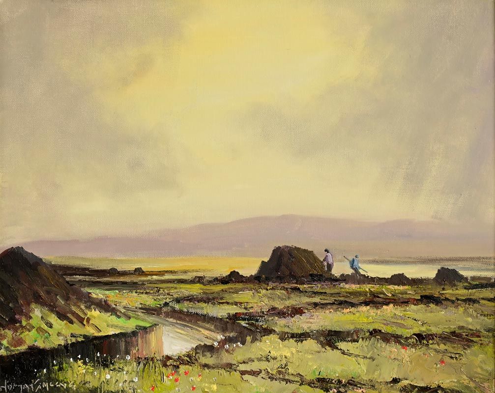 Norman J. McCaig, Stacking Peat at Morgan O'Driscoll Art Auctions