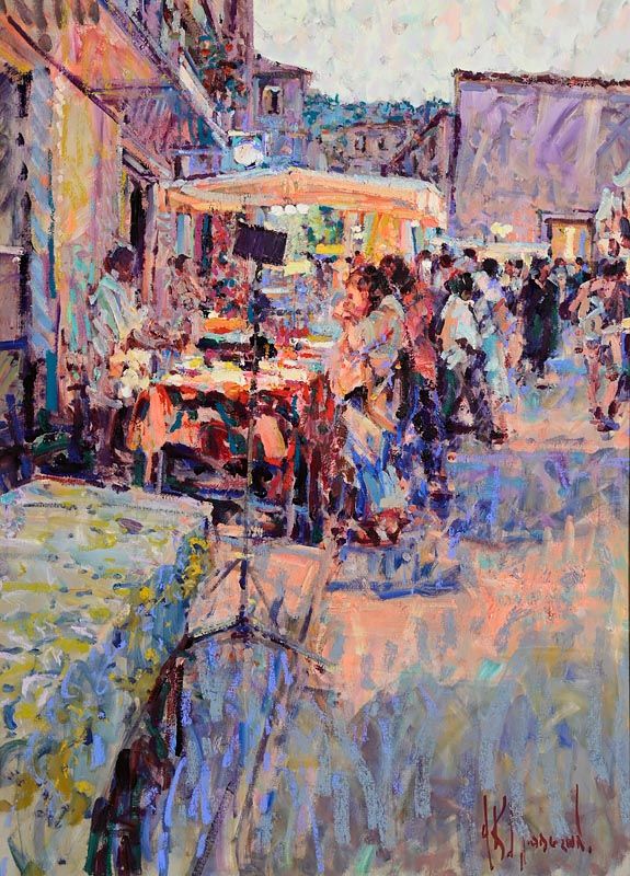 Arthur K. Maderson, The Night Market at Dusk at Morgan O'Driscoll Art Auctions