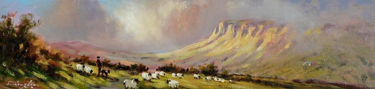 William Cunningham, Tending Sheep in the Glens at Morgan O'Driscoll Art Auctions