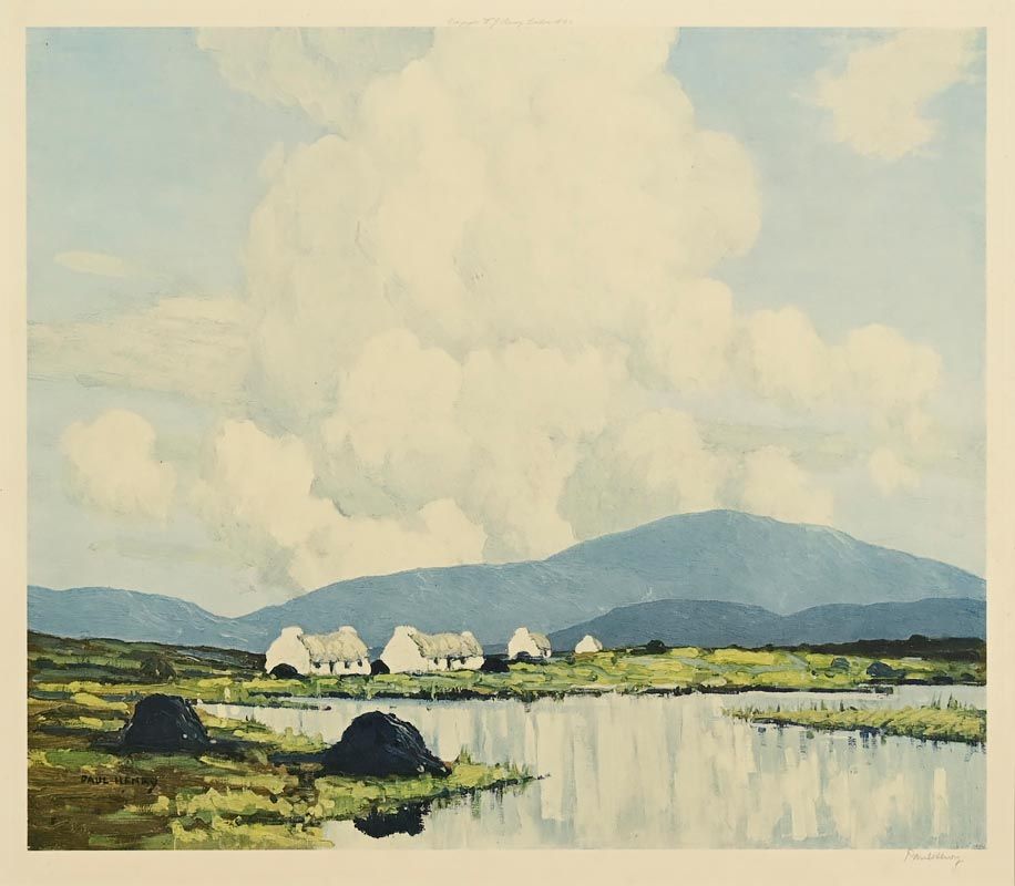 Paul Henry, Cottages, Connemara at Morgan O'Driscoll Art Auctions