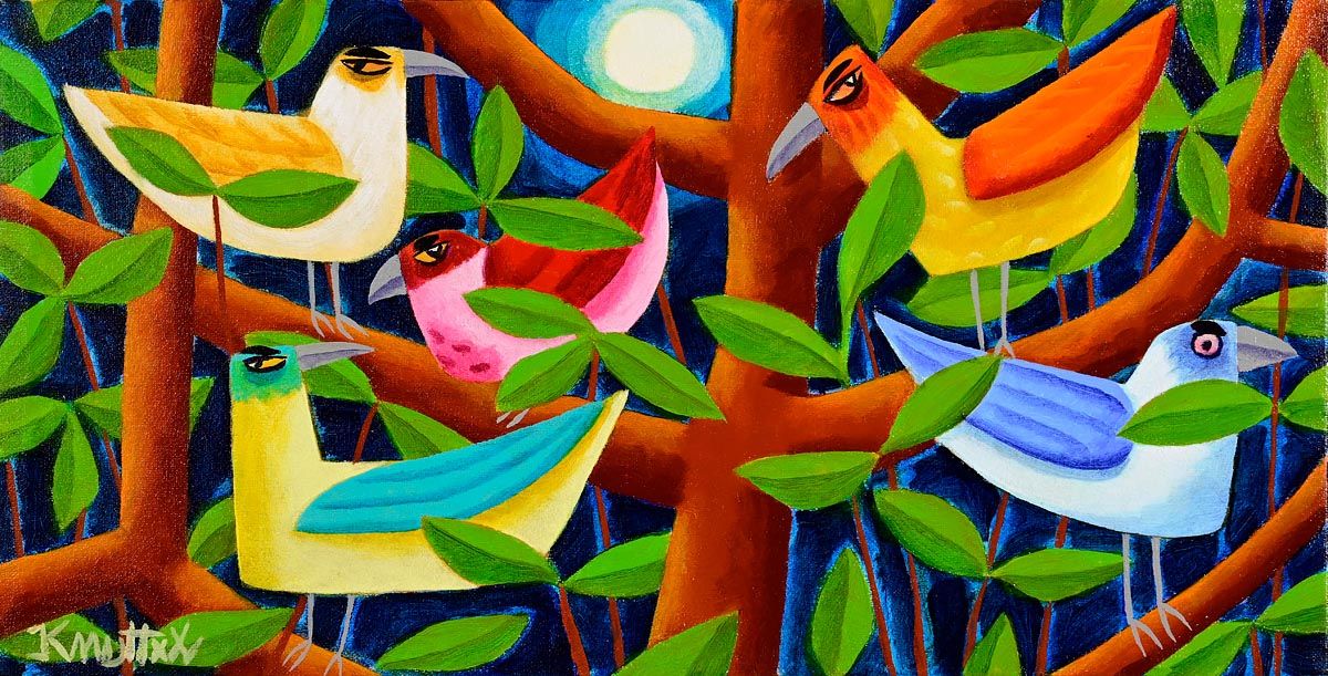 Graham Knuttel, Birds Under Moonlight at Morgan O'Driscoll Art Auctions