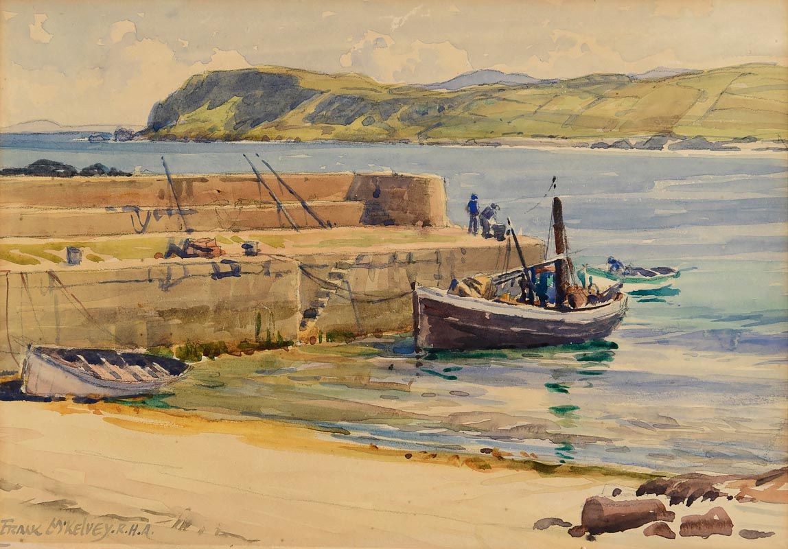 Frank McKelvey, Port Salon, Donegal at Morgan O'Driscoll Art Auctions