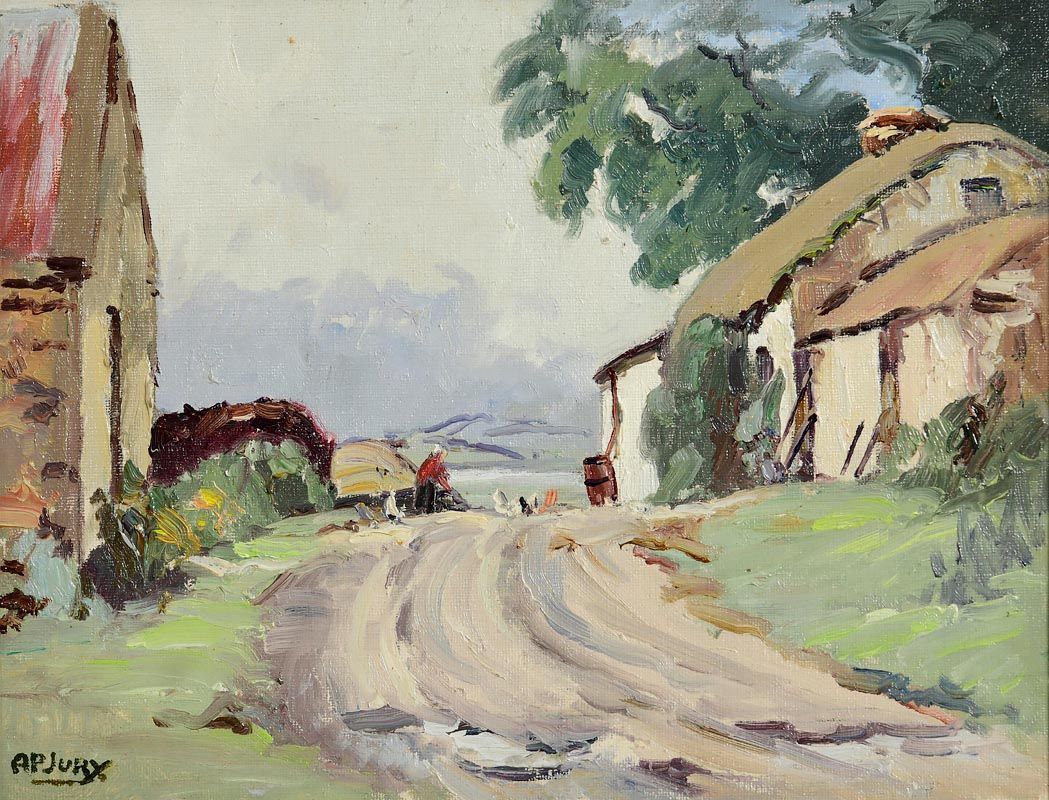 Ann Primrose Jury, Old Cottage Along the Atlantic Drive, near Downings at Morgan O'Driscoll Art Auctions