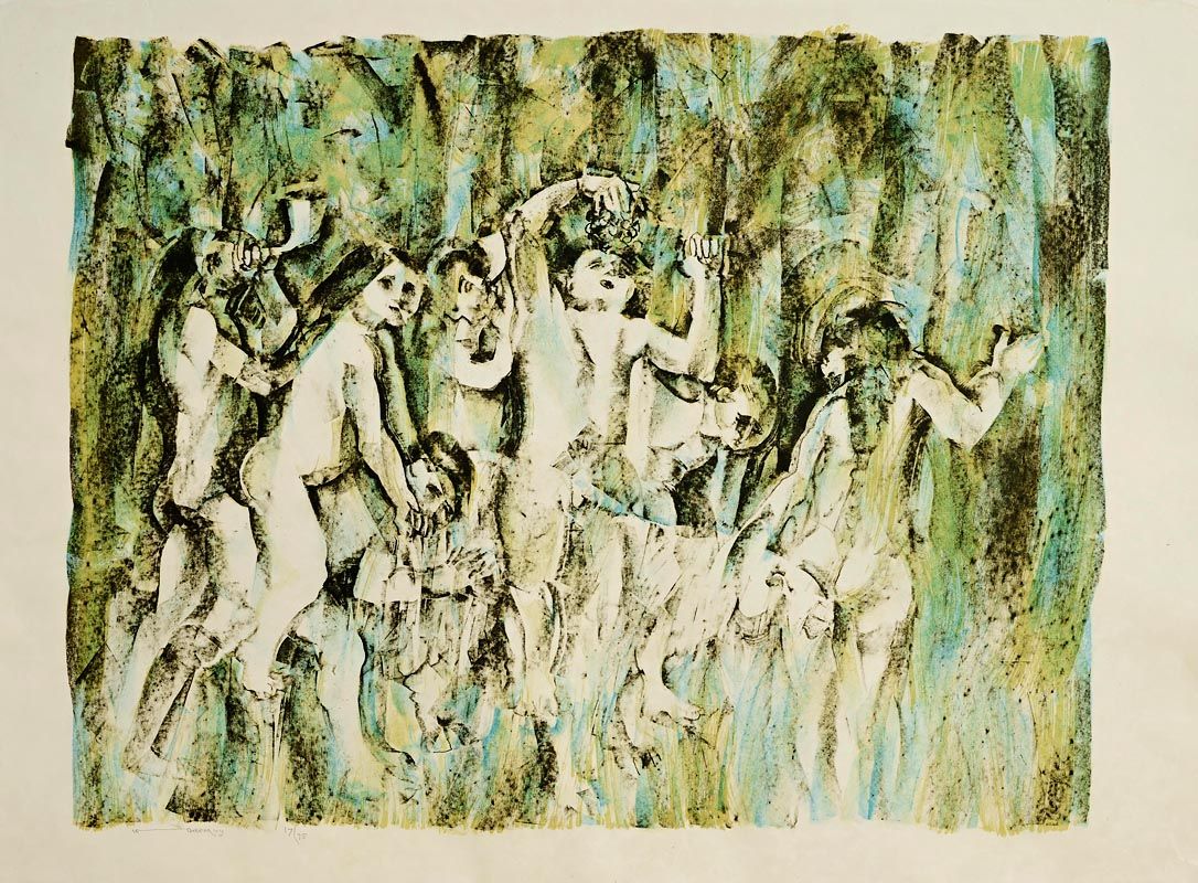 Louis Le Brocquy, Children in a Wood at Morgan O'Driscoll Art Auctions
