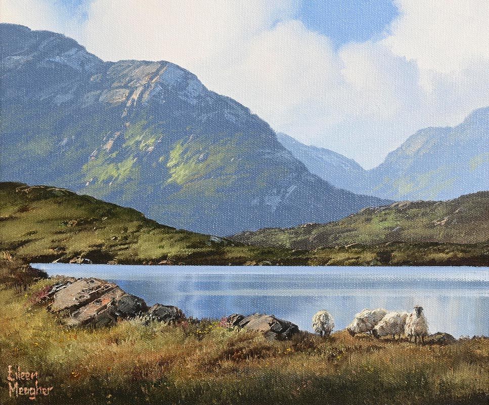 Eileen Meagher, Sheep on Roundstone Bog, Connemara (2005) at Morgan O'Driscoll Art Auctions