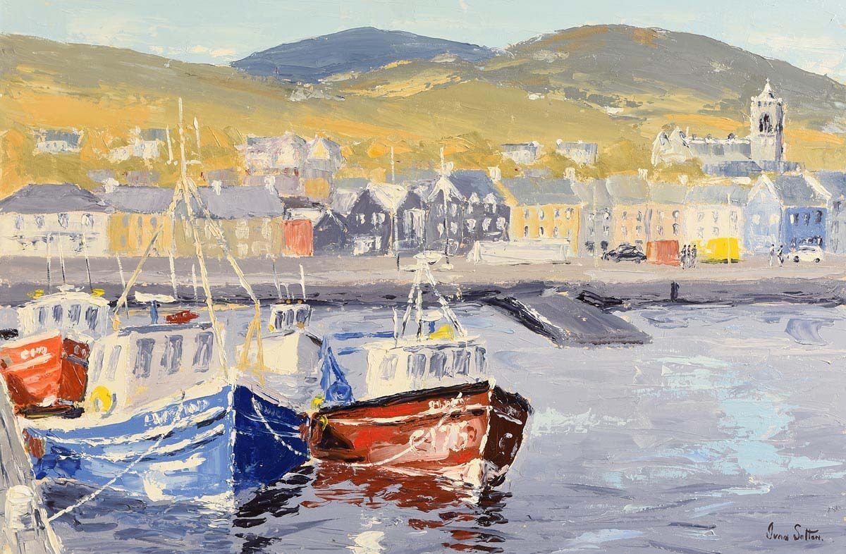 Ivan Sutton, Lobster Boats, Dingle, Co Kerry at Morgan O'Driscoll Art Auctions