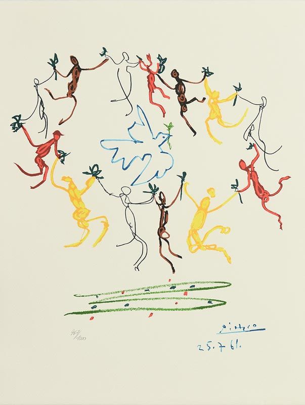 Pablo Picasso, Dancers Around Dove of Peace (1983) at Morgan O'Driscoll Art Auctions