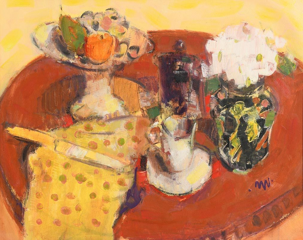Gordon Bryce, Still Life with Majolica Jar at Morgan O'Driscoll Art Auctions